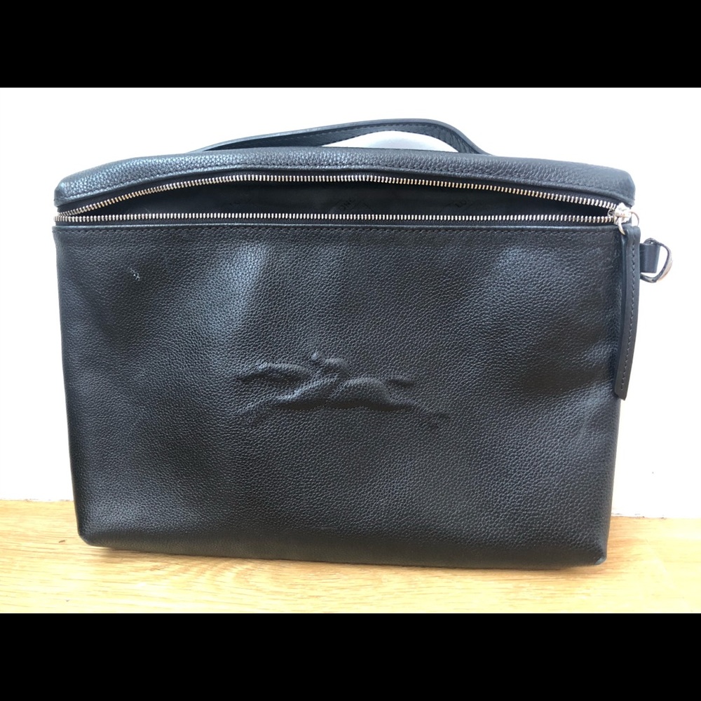 Longchamp leather clutch